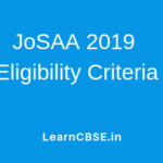 JoSAA 2019 Eligibility Criteria