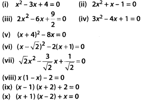NCERT Exemplar Class 10 Maths Chapter 4 Quadratic Equations Ex 4.2 Q1