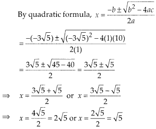 NCERT Exemplar Class 10 Maths Chapter 4 Quadratic Equations Ex 4.3 Q1.6