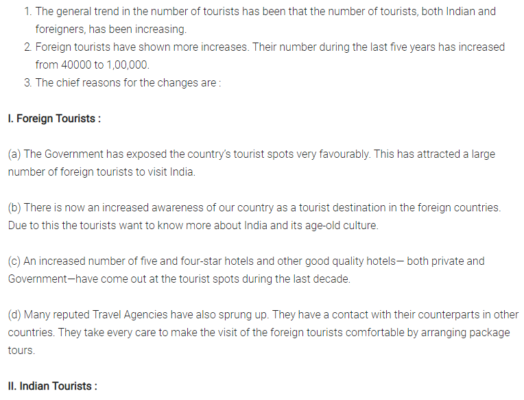 NCERT Solutions for Class 10 English Main Course Book Unit 5 Travel and Tourism Chapter 4 Promoting Tourism Q4.1