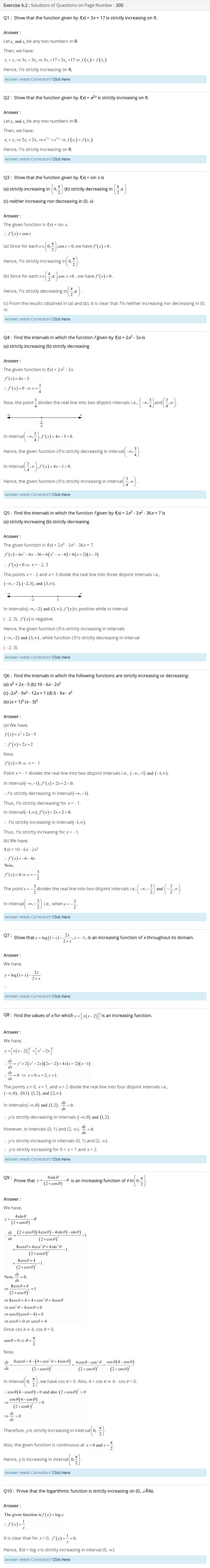 NCERT Solutions for Class 12 Maths Chapter 6 Application of Derivatives 3