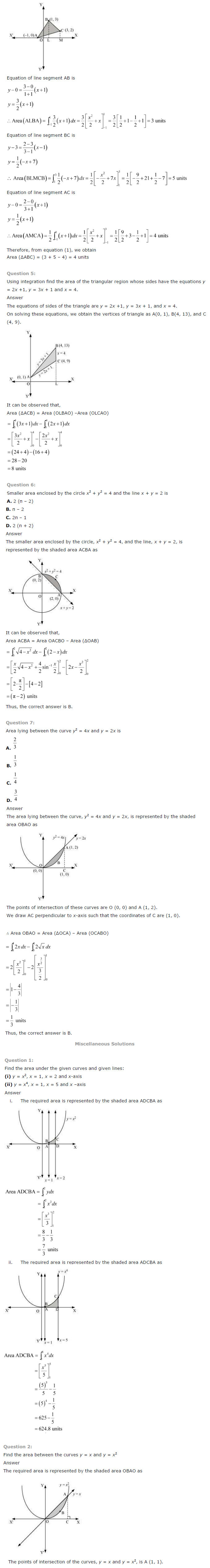NCERT Solutions for Class 12 Maths Chapter 8 Application of Integrals 4
