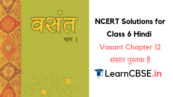 NCERT Solutions for Class 6 Hindi Vasant Chapter 12 संसार पुस्तक है