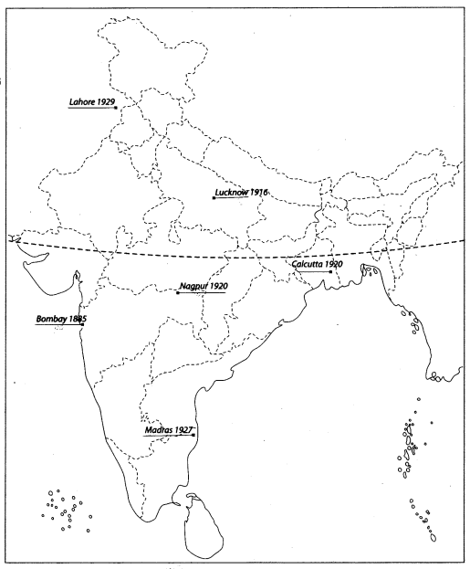Nationalism In India Map Questions