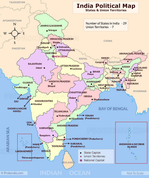 The Political Map Of India Learn Cbse