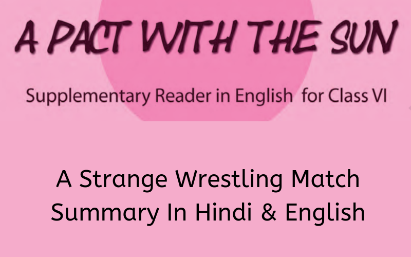A Strange Wrestling Match Summary Class 6 English