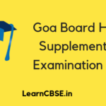 Goa Board HSSC Supplementary Examination 2019