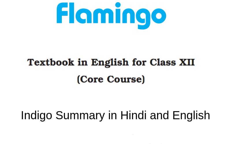 Indigo Summary Class 12 English