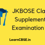 JKBOSE Class 12 Supplementary Examination 2019