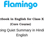 Keeping Quiet Summary in Hindi and English