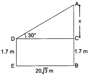 Applications of Trigonometry Class 10 Q 7 i