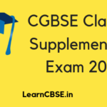 CGBSE Class 10 Supplementary Exam 2019