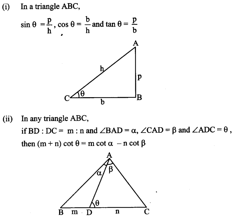 Height and Distance Formula