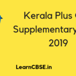 Kerala Plus One Supplementary Exam 2019