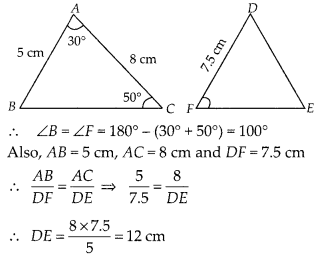 NCERT Exemplar Class 10 Maths Chapter 6 Triangles Ex 6.1 Q9