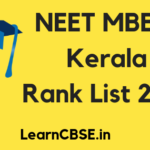 NEET MBBS Kerala Rank List 2019