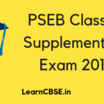 PSEB Class 10 Supplementary Exam 2019