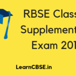 RBSE Class 12 Supplementary Exam 2019
