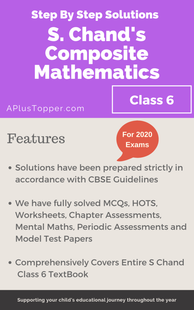 S Chand Maths Class 6 Solutions