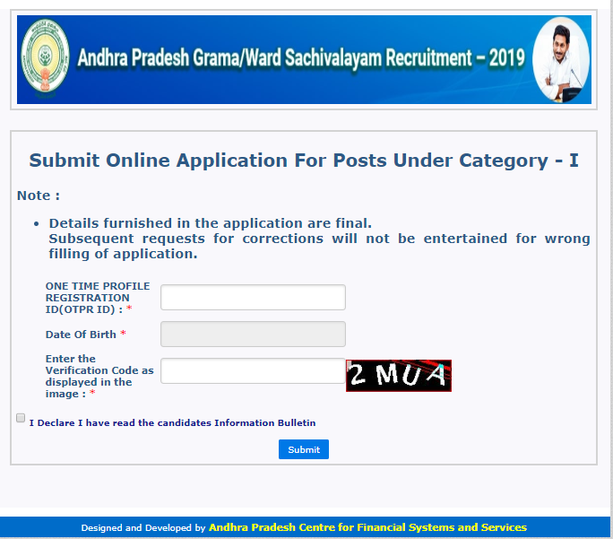 AP Grama Sachivalayam Application Form 21