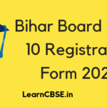 Bihar Board Class 10 Registration Form 2020