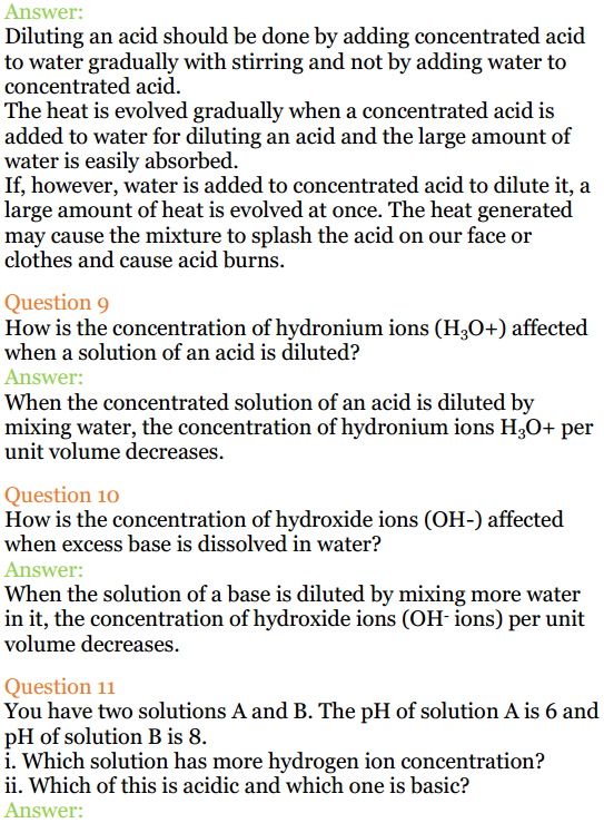 acid bases and salts class 10 notes