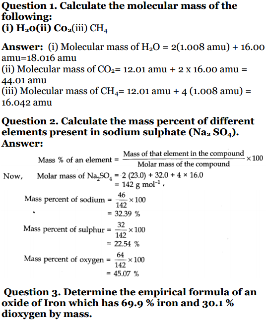 assignment for class 11 chemistry chapter 1