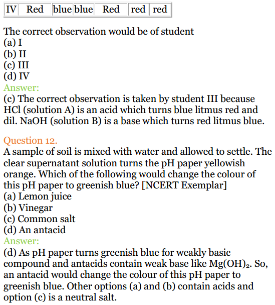 acid bases and salt class 10