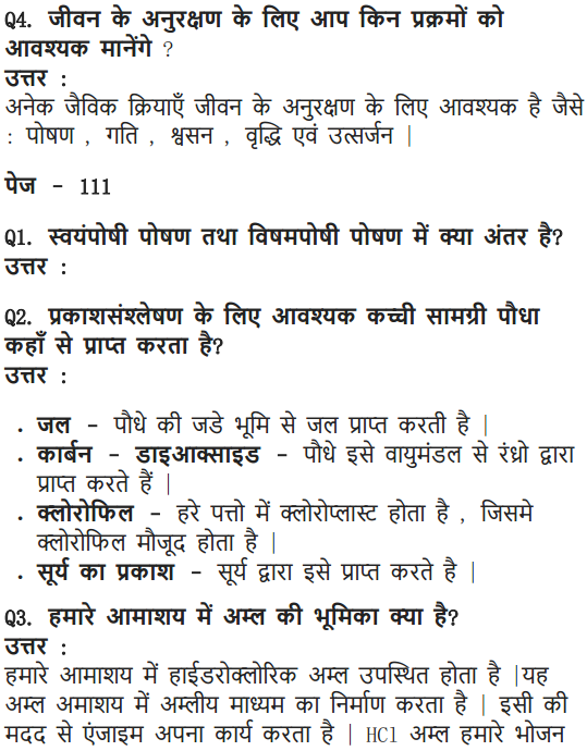 NCERT Solutions for Class 10 Science Chapter 6 Life Processes Hindi Medium 5