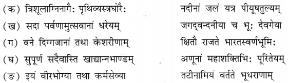 NCERT Solutions for Class 8 Sanskrit Chapter 13 क्षितौ राजते भारतस्वर्णभूमिः Q3