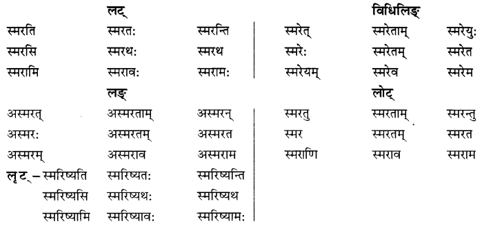 NCERT Solutions for Class 8 Sanskrit Chapter 6 क्रियापदानि तथा धातुरुपाणि 10
