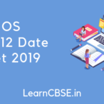 NIOS Class 12 Date Sheet 2019