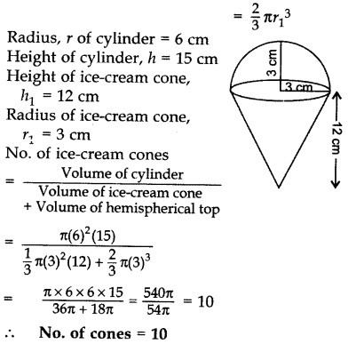 Important Questions for Class 10 Maths Chapter 13 Surface Areas and Volumes 70