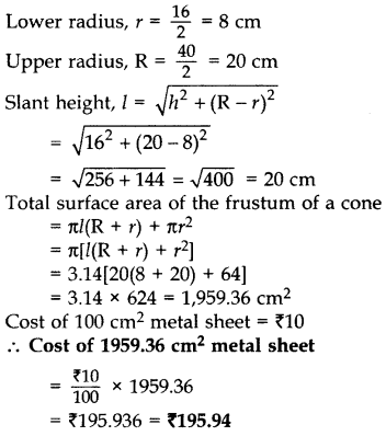 Important Questions for Class 10 Maths Chapter 13 Surface Areas and Volumes 93