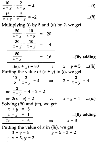 Important Questions for Class 10 Maths Chapter 3 Pair of Linear Equations in Two Variables 10