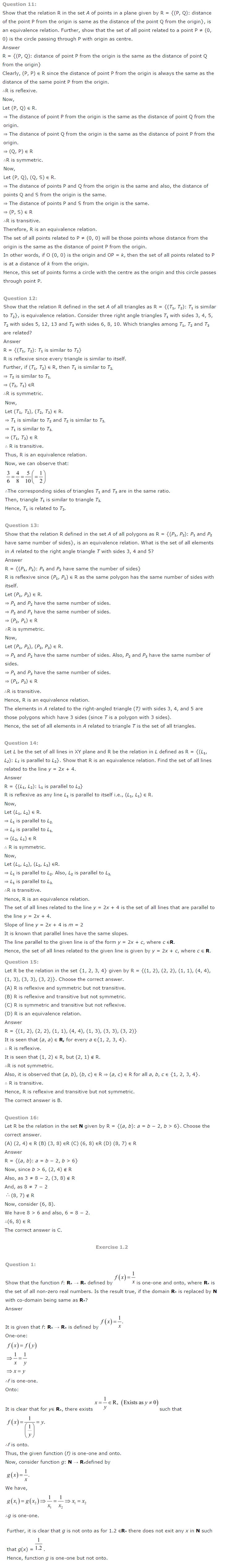 NCERT Solutions For Class 12 Maths Chapter 1 Relations and Functions 3