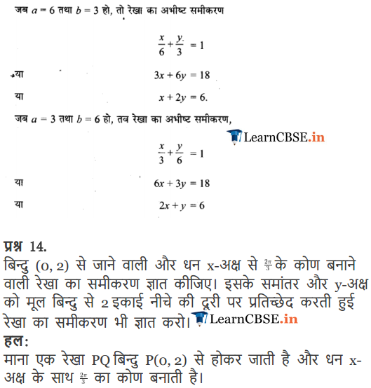 Class 11 Maths Chapter 10 Straight Lines Exercise