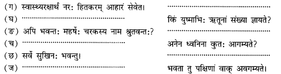 NCERT Solutions for Class 11 Sanskrit Chapter 2 सर्वे सन्तु निरामयाः Q6.1