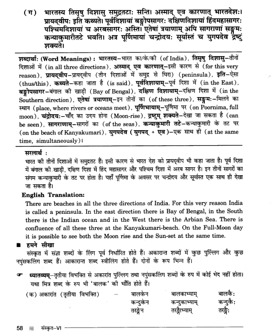 NCERT Solutions for Class 6th Sanskrit Chapter 6 संम्रुद्रतटः 3