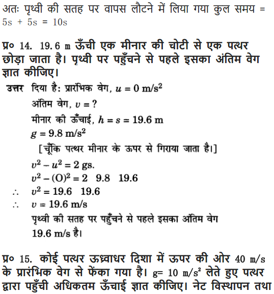 NCERT Solutions for Class 9 Science Chapter 10 Gravitation and Floatation Hindi Medium 16