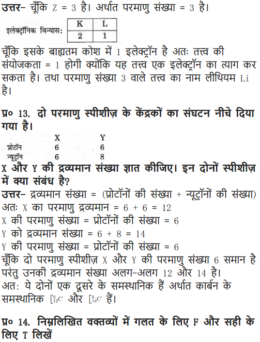 NCERT Solutions for Class 9 Science Chapter 4 Structure of the Atom Hindi Medium 17