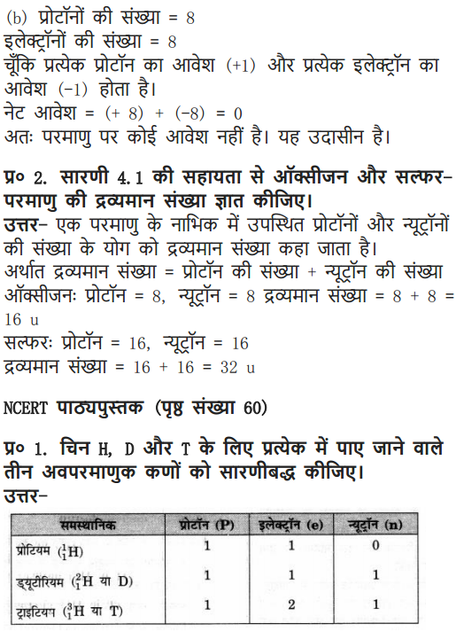 NCERT Solutions for Class 9 Science Chapter 4 Structure of the Atom Hindi Medium 6