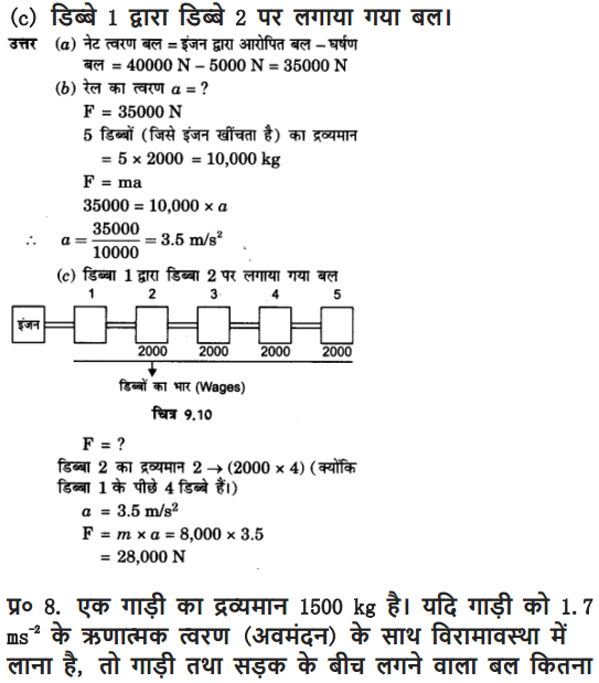 NCERT Solutions for Class 9 Science Chapter 9 Force and Laws of Motion Hindi Medium 10