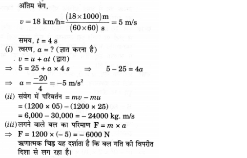 NCERT Solutions for Class 9 Science Chapter 9 Force and Laws of Motion Hindi Medium 22