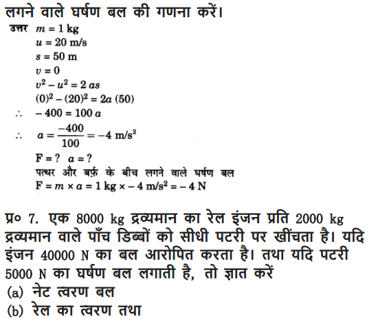 NCERT Solutions for Class 9 Science Chapter 9 Force and Laws of Motion Hindi Medium 9