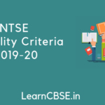 NTSE Eligibility Criteria 2019-20