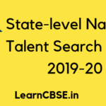 State-level National Talent Search Exam 2019-20