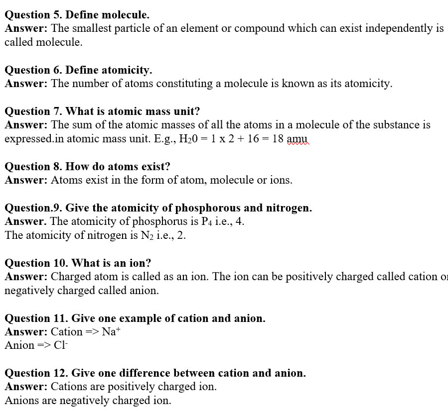 class 9th case study questions science