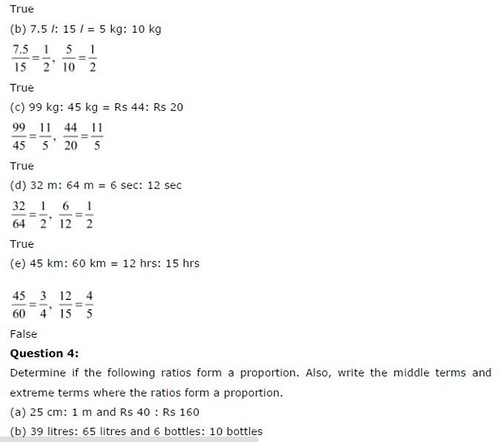NCERT Solutions For Class 6 Maths Ratios and Proportions Exercise 12.2 Q5
