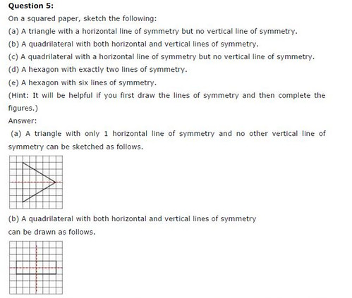 NCERT Solutions For Class 6 Maths Symmetry Exercise 13.2 Q7